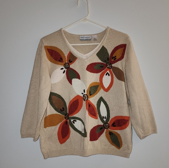 Alfred Dunner beige sweater size  PXL - Picture 1 of 6